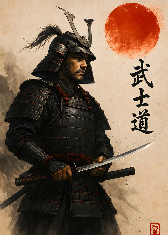 Samurai Warrior with Katana and Bushido