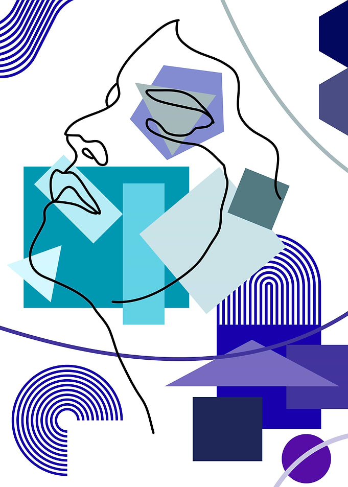 Blue face