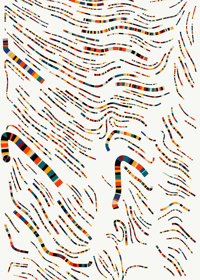 Abstract Colorful Striped Lines Pattern