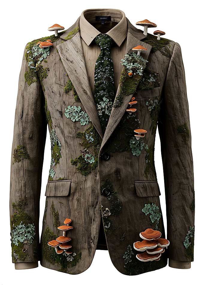 Moss and Mushroom Suit Jacket