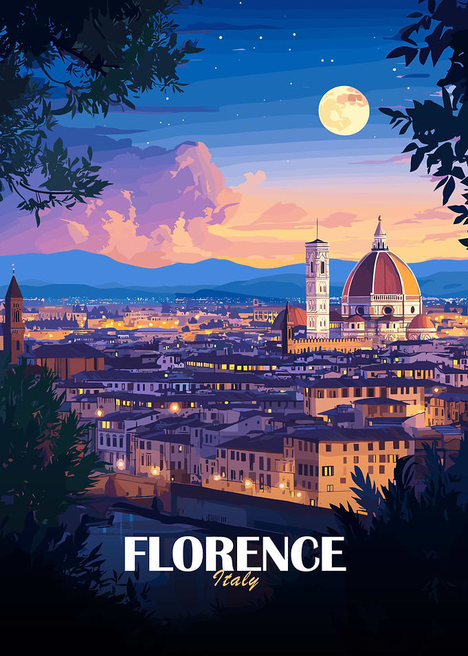 Florence, Italy at Night