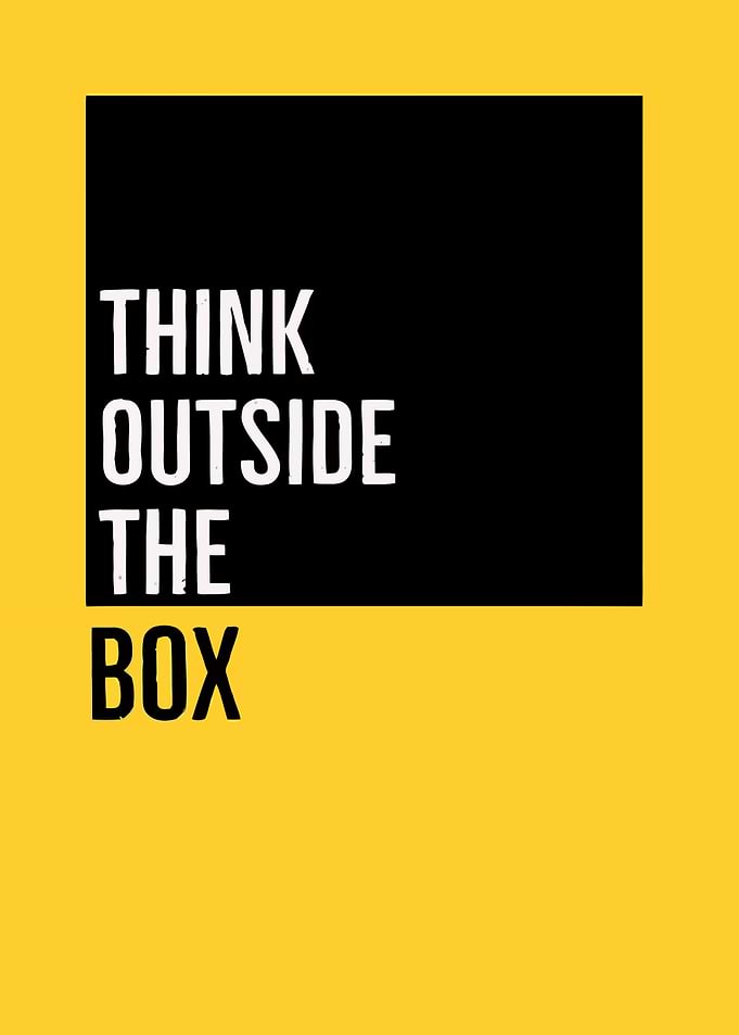 Think Outside the Box Typography Art