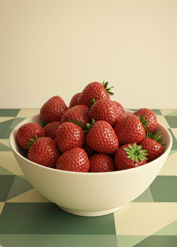 Bowl of Fresh Red Strawberries