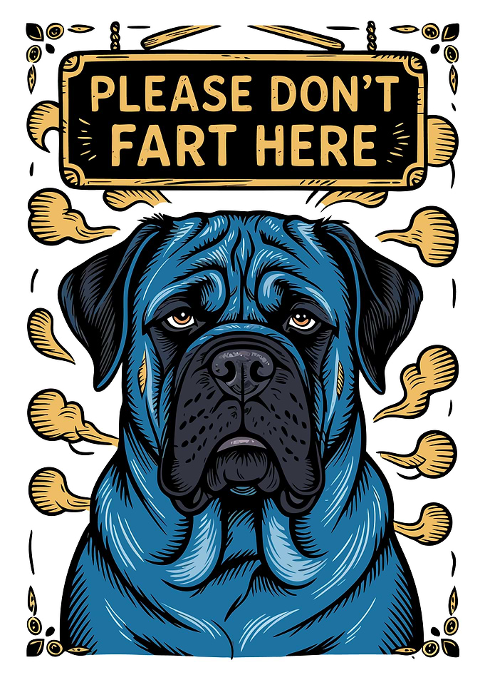 Please Don't Fart Here Dog Sign