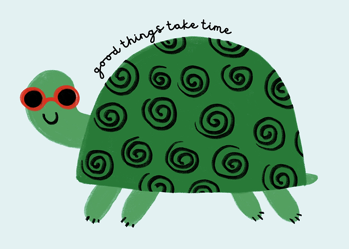 Cartoon Turtle with Sunglasses Illustration