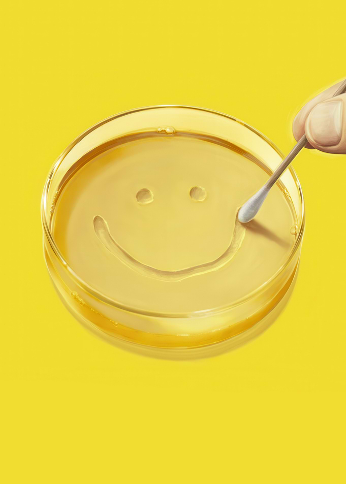 Smiley Face in Petri Dish