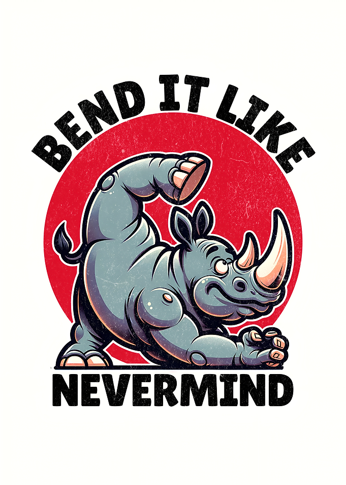Bend It Like Nevermind Rhino Cartoon