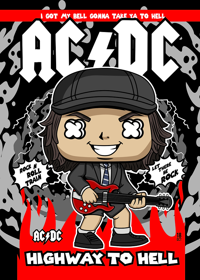 AC/DC Highway to Hell Pop Art