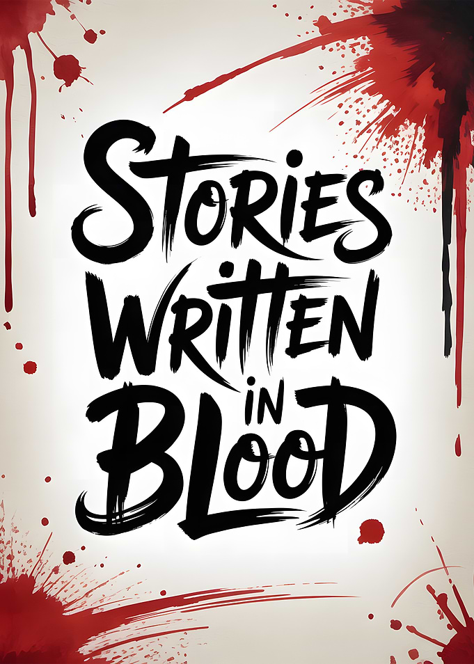 Stories Written in Blood Typography Art