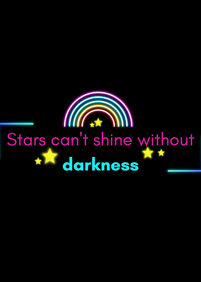 Stars and Darkness Neon Sign