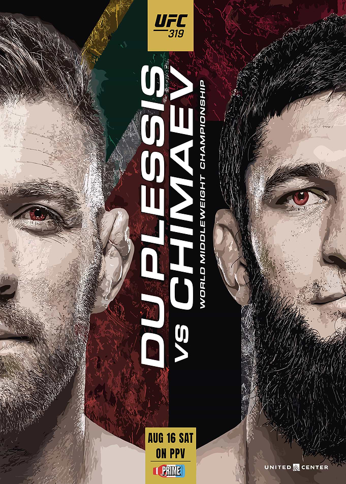 UFC 319 Du Plessis vs Chimaev Poster