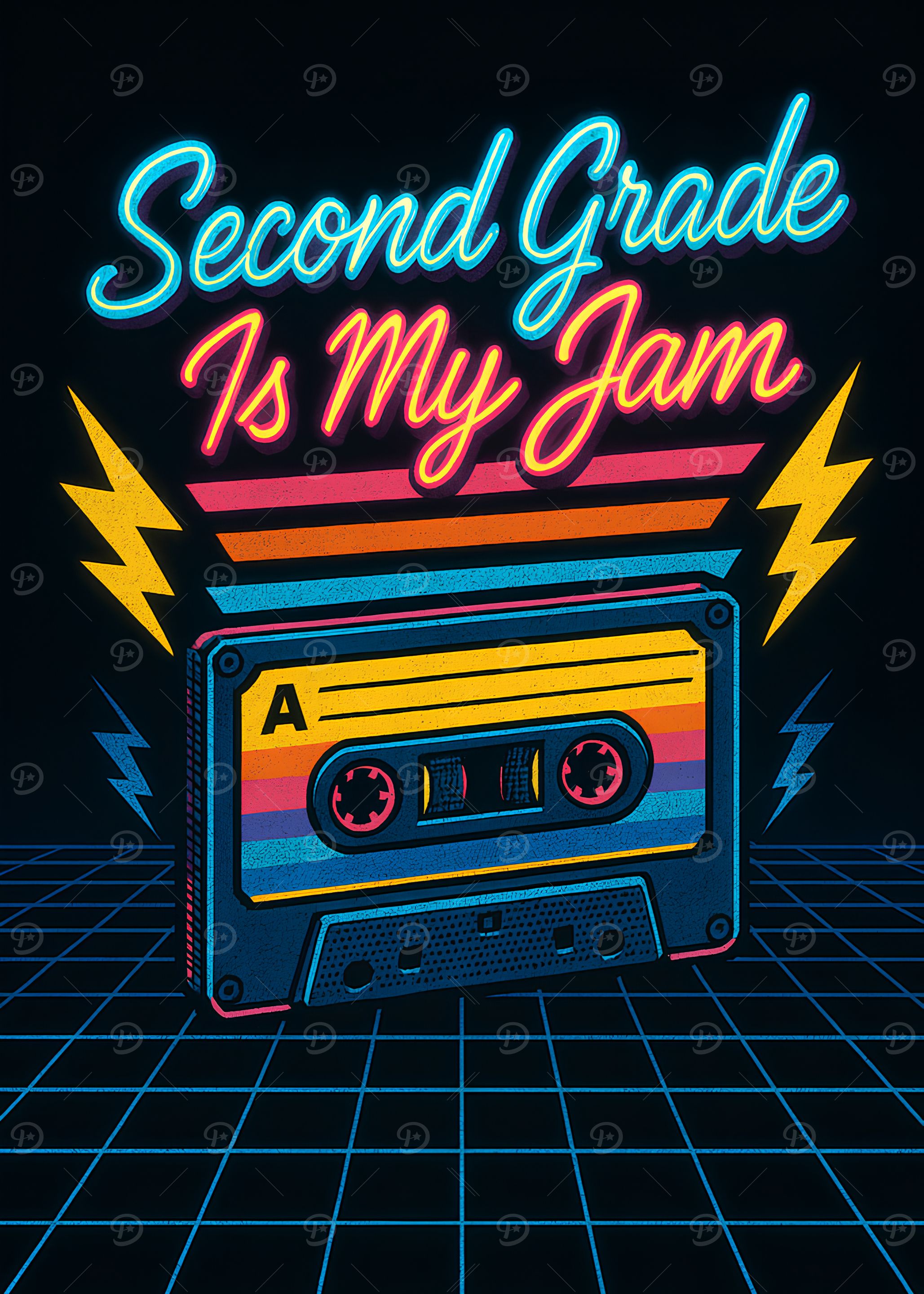 Second Grade Is My Jam Retro 70 s 80 s 90 s Cassette Back To School