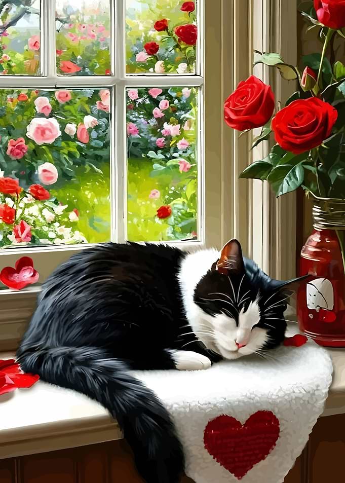 Cat Nap by the Window