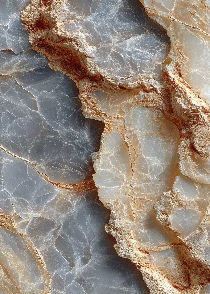 Abstract Marble Texture with Brown Veins