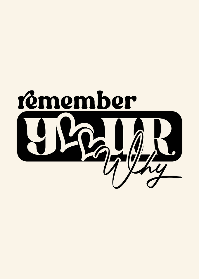 Remember Your Why - Motivational Text Art