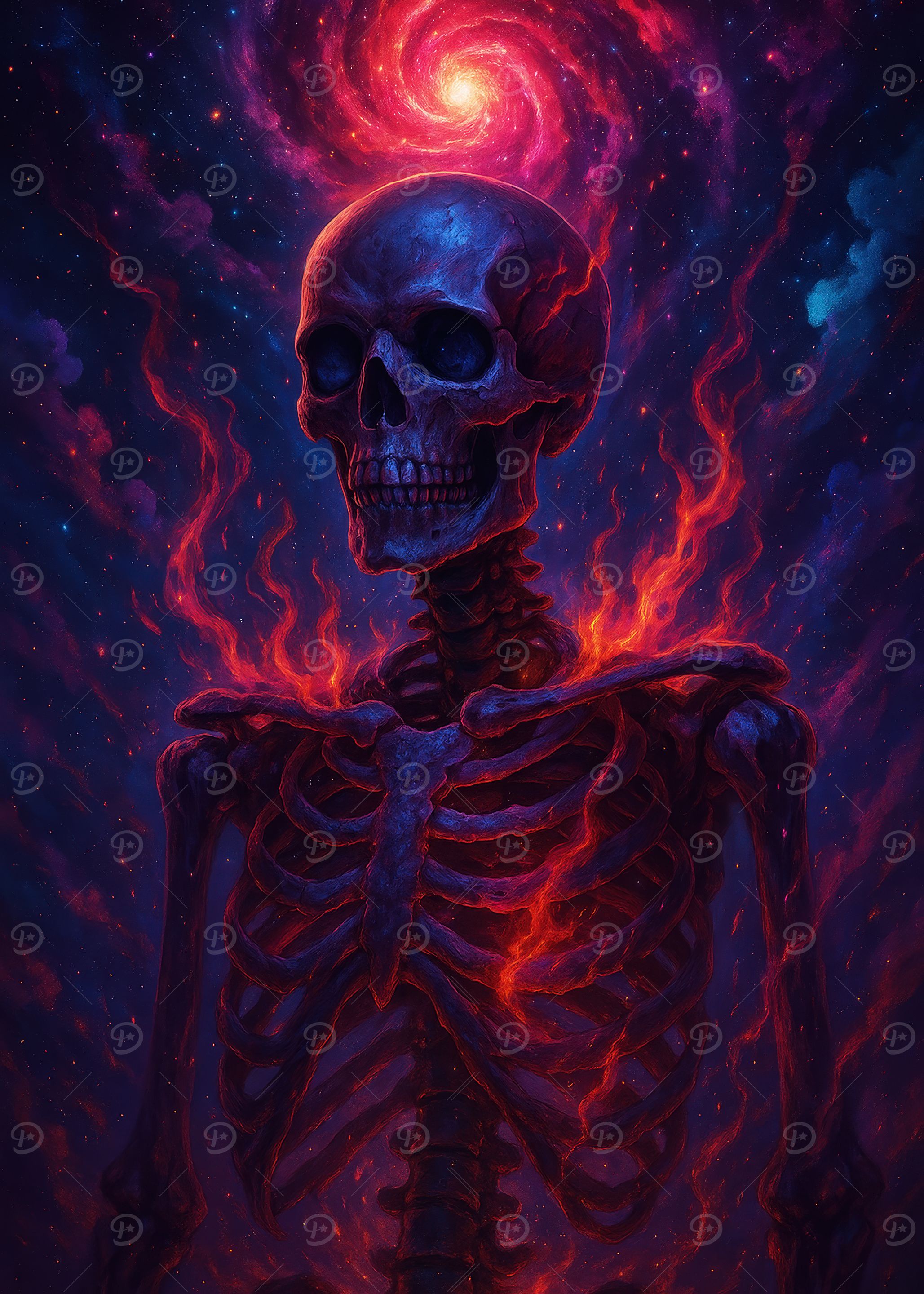 Cosmic Skeleton with Nebula