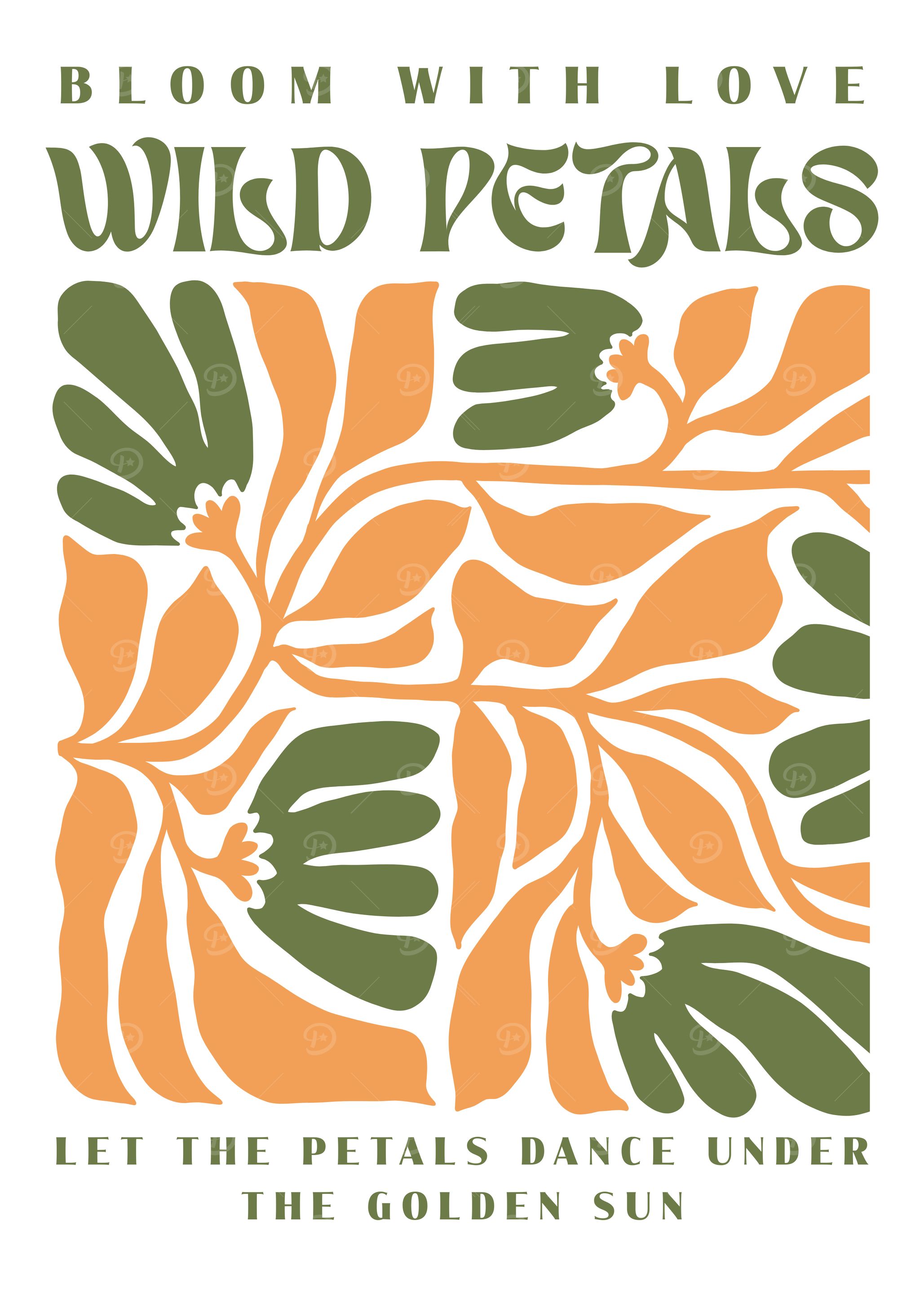 Wild Petals Floral Retro Nature Boho Style