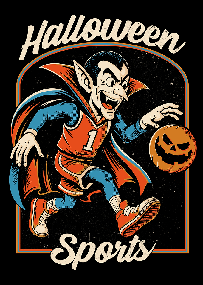 Halloween Sports Vampire Basketball
