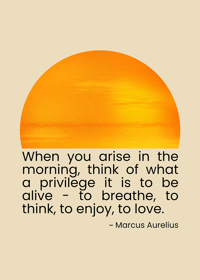 Marcus Aurelius Quote Sunrise Art