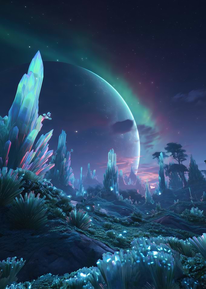 Crystal Planet Landscape