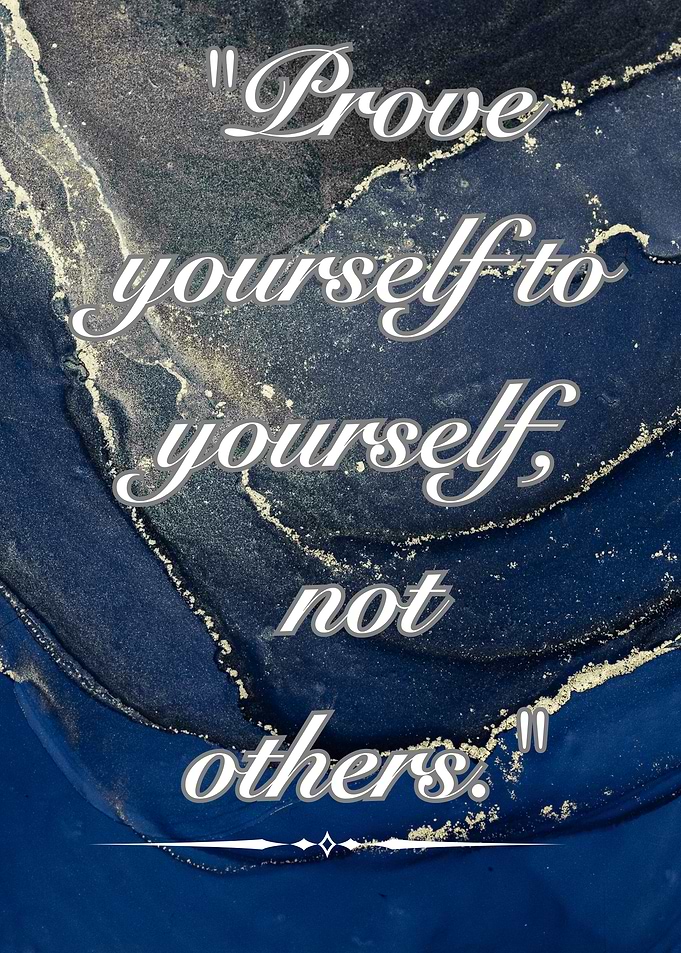 Inspirational Quote on Abstract Blue Background