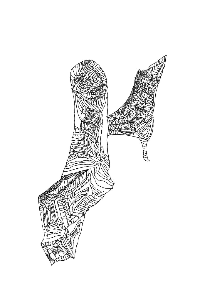 Abstract Line Art Sculpture