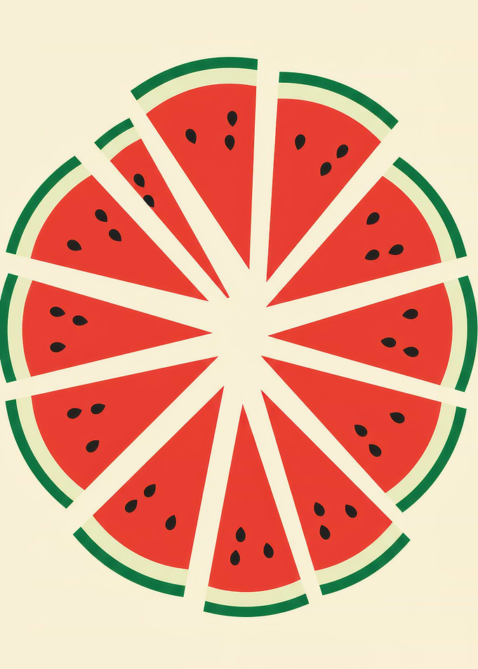 Watermelon Slices Circle