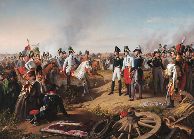 Historical Military Meeting Painting