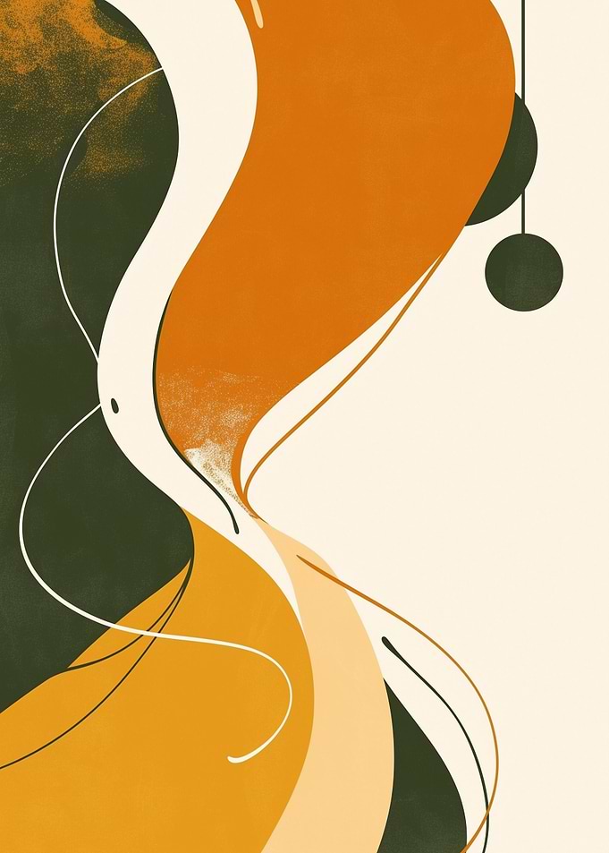 Abstract Bird Art