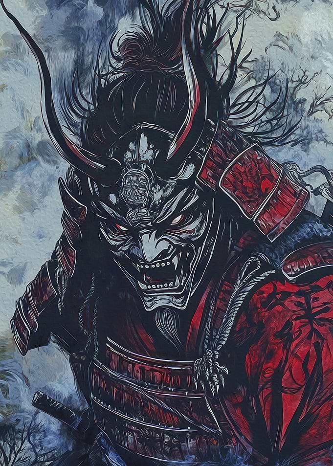 Demon Samurai Warrior Digital Art