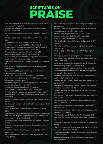 Scriptures on Praise - Bible Verses