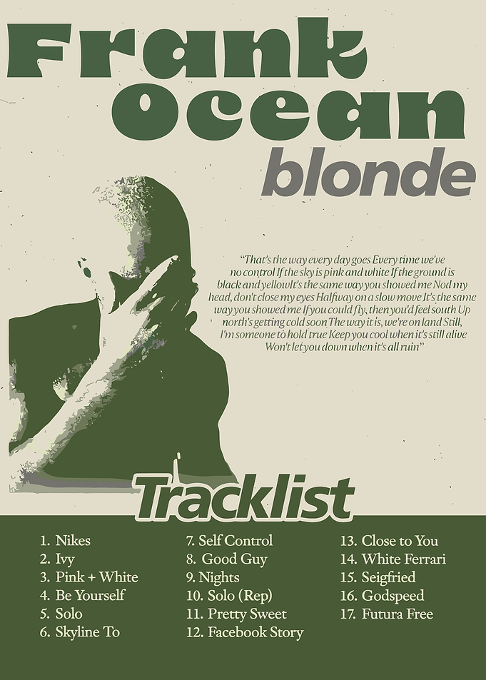 Frank Ocean Blonde Album Cover