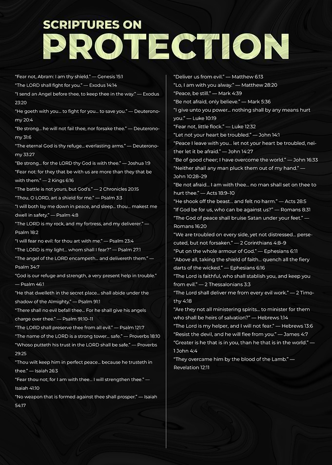 Scriptures on Protection: Bible Verses