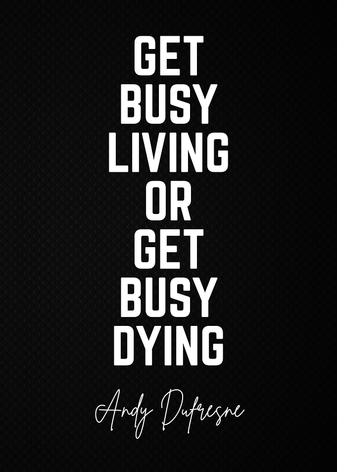 GET BUSY LIVING OR GET BUSY DYING Quote
