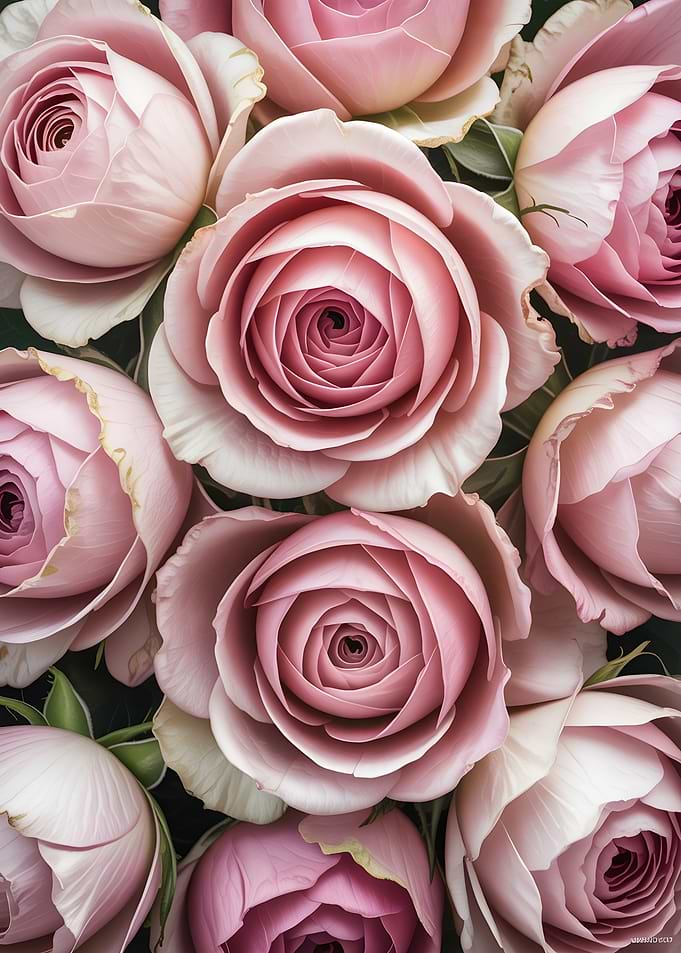 Pink Roses Close-Up