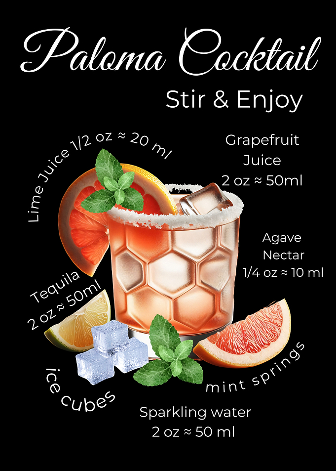 Paloma Cocktail Recipe Illustration