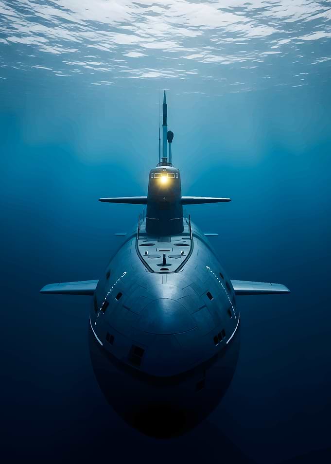 Submarine underwater view