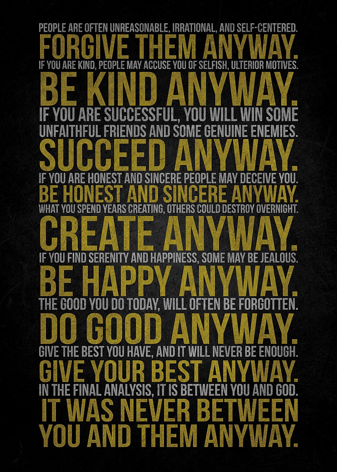 Inspirational Text Art on Dark Background