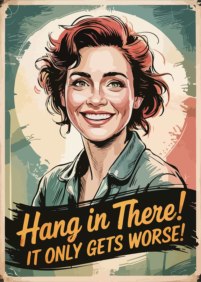 Hang in There! Vintage Style Poster