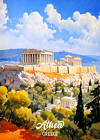 Athens Greece Travel Poster