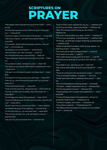 Scriptures on Prayer Teal and White