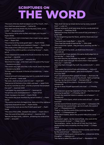 Scriptures on The Word Poster