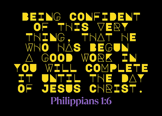 Philippians 1:6 Bible Verse Typography