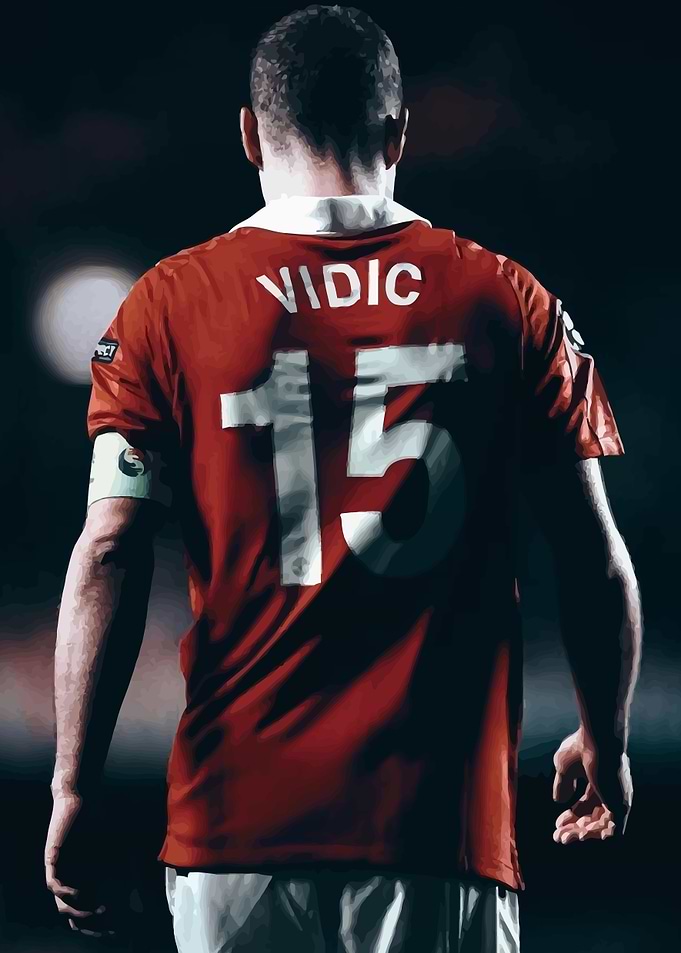 Nemanja Vidić Manchester United Jersey