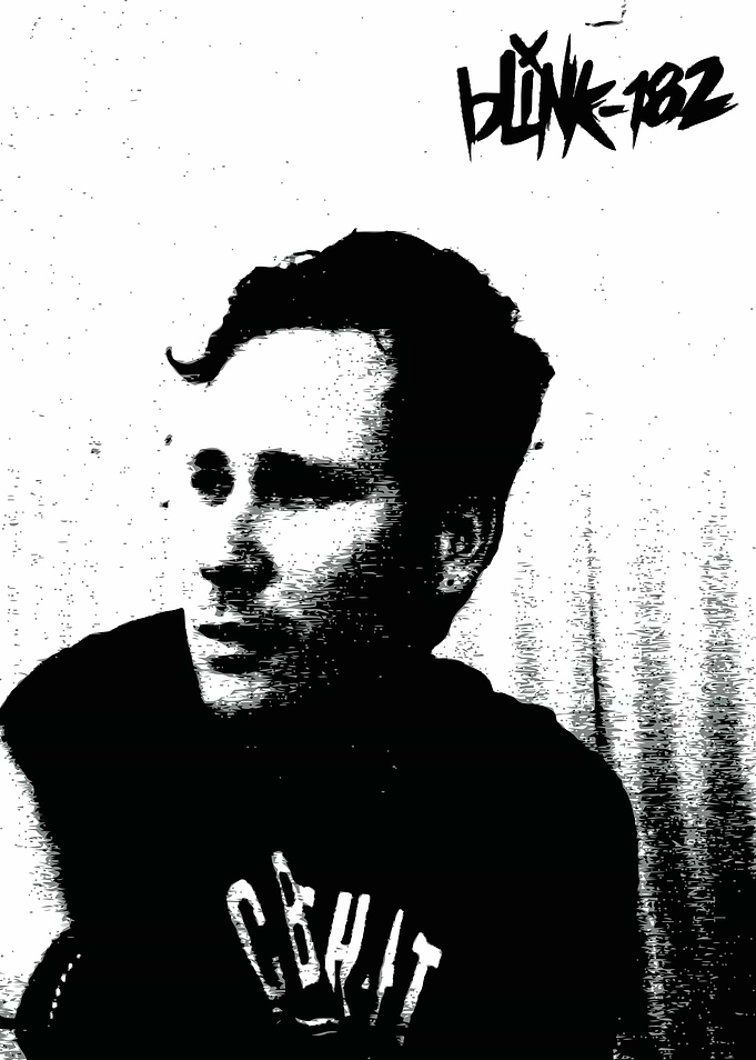 Blink-182 Portrait in Black and White