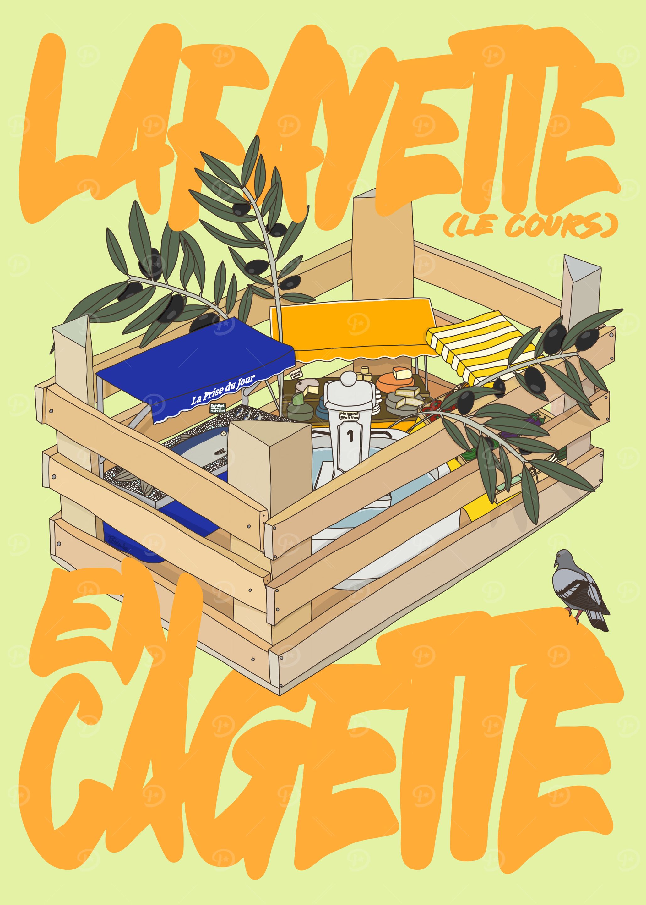 Lafayette en Cagette Illustration