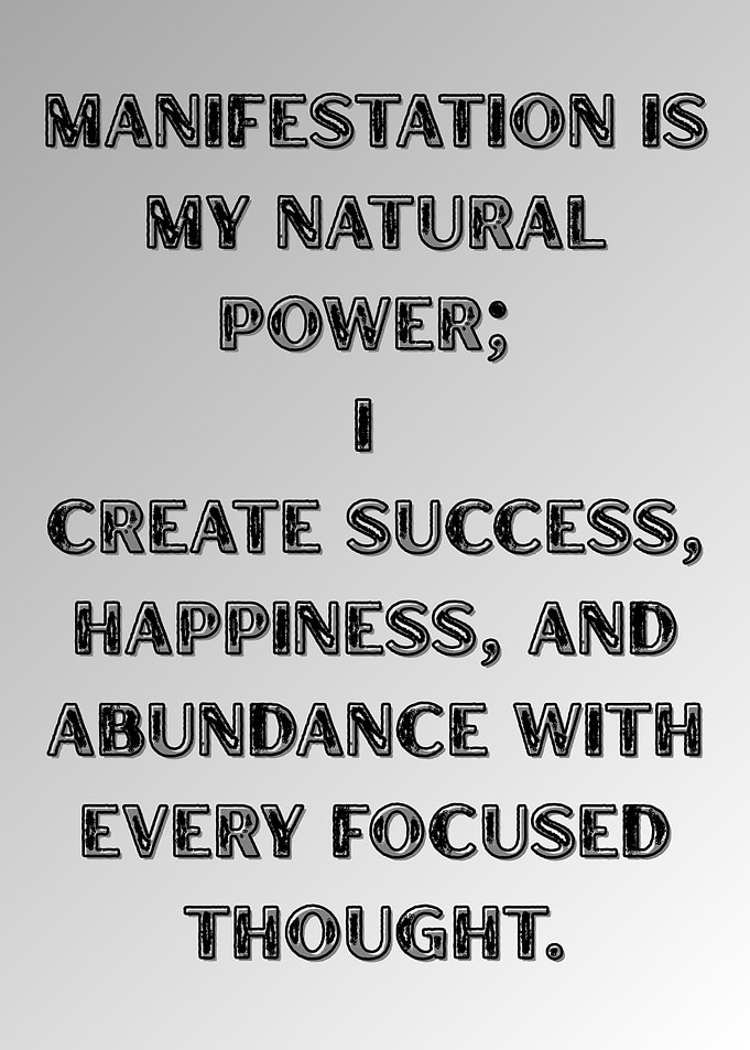 Manifestation Affirmation on Gray Gradient