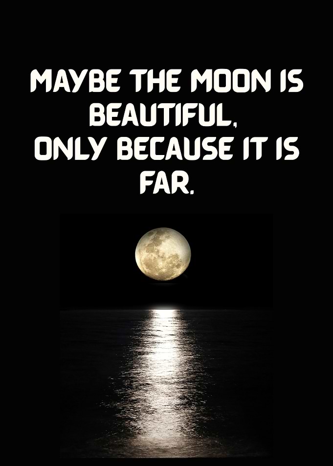 Moon's Beauty in Distance