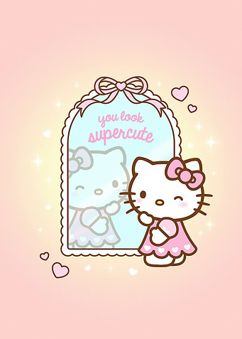 hello kitty supercute mirror image