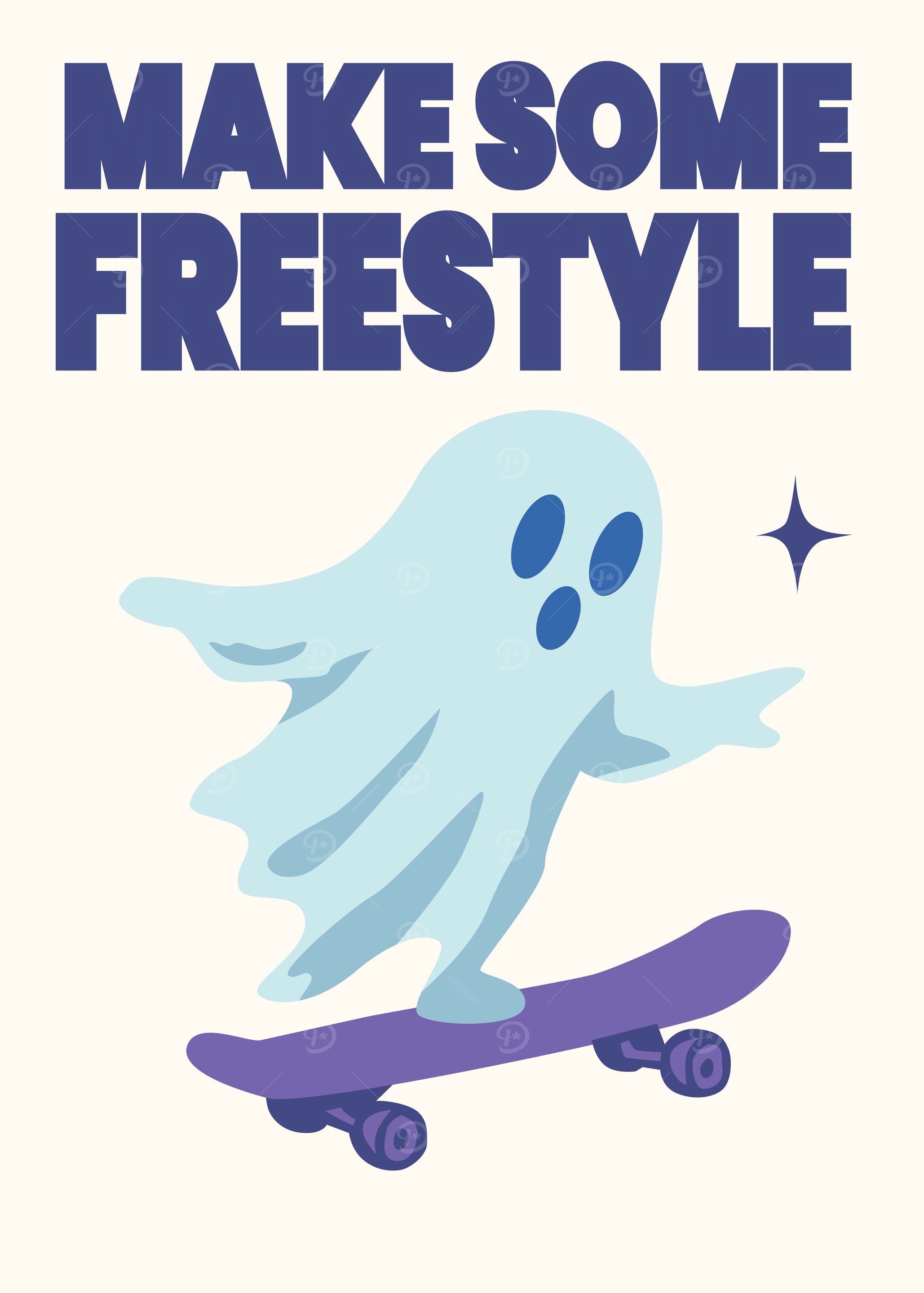 Ghost on Skateboard: Make Some Freestyle